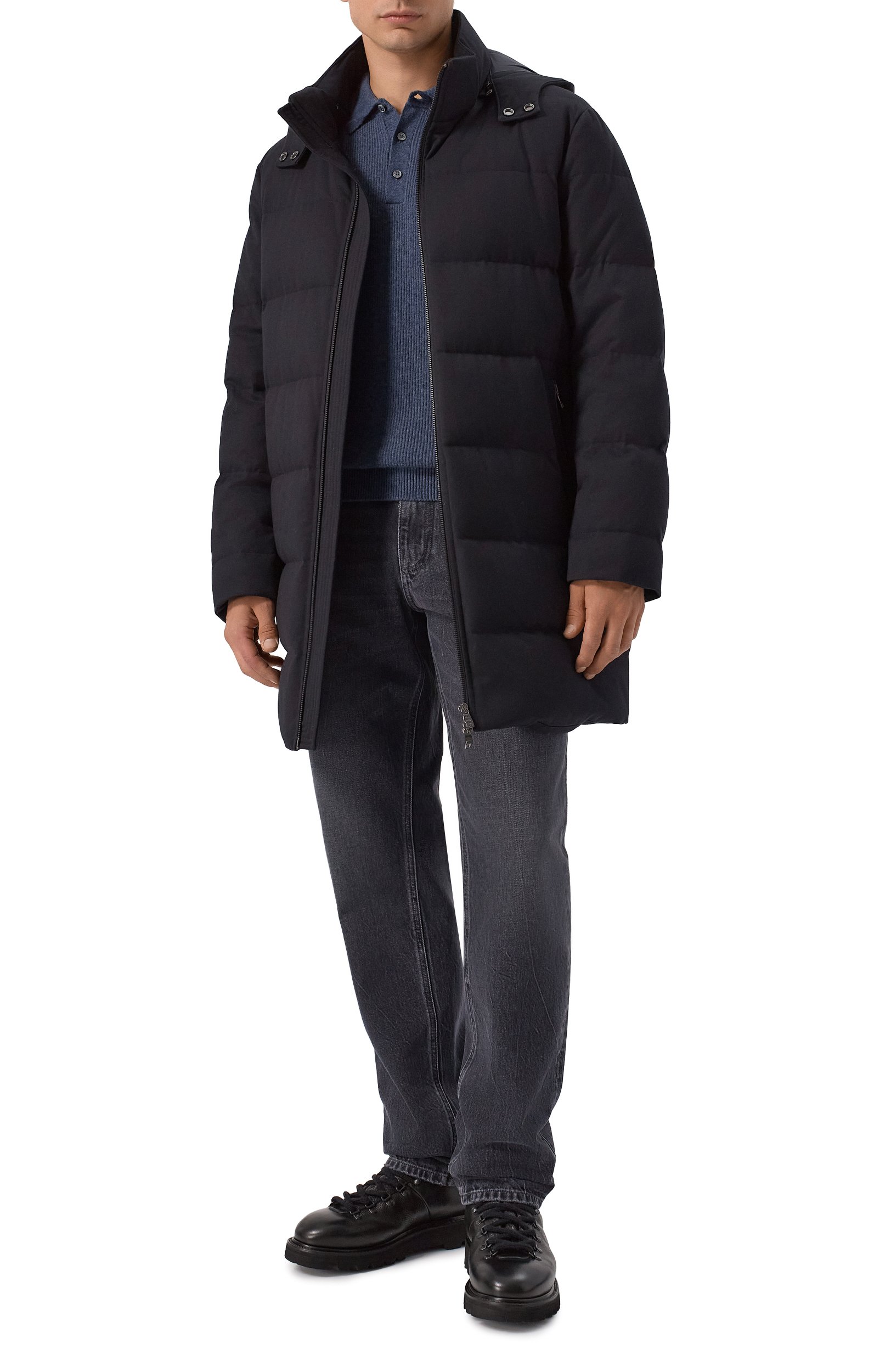 Пуховик CORNELIANI темно-синего цвета по цене 118000 руб., арт. 2825U9/2A20157, фото 2 Пуховик CORNELIANI, арт. 2825U9/2A20157, фото 2