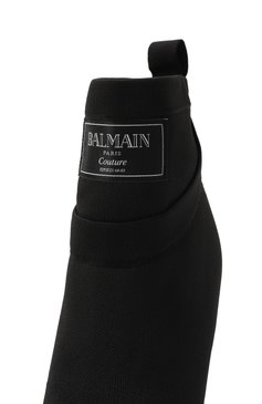 Женские текстильные ботильоны crewneck BALMAIN черного цвета, арт. EN1TE102/TKAB | Фото 7 (Каблук высота: Высокий; Подошва: Плоская; Материал внутренний: Текстиль; Материал утеплителя: Без утеплителя; Материал внешний: Текстиль; Каблук тип: Шпилька; Автоматизация состава: Проставлено; Автоматизация ТО: Проставлено)