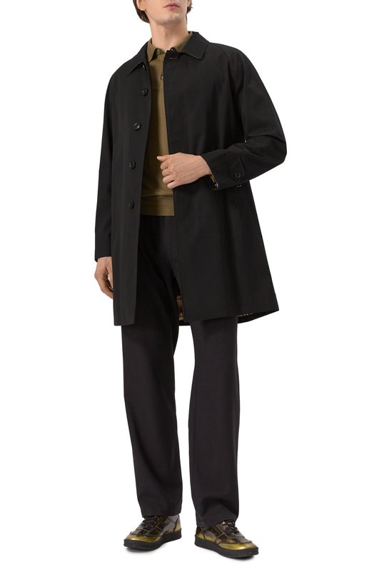 Хлопковый плащ Burberry 8079394 Чёрный  8079394 Фото 2