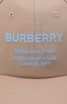 Женская хлопковая бейсболка BURBERRY бежевого цвета, арт. 8048729 | Фото 4 (Материал: Текстиль, Хлопок; Материал сплава: Проставлено; Нос: Не проставлено)