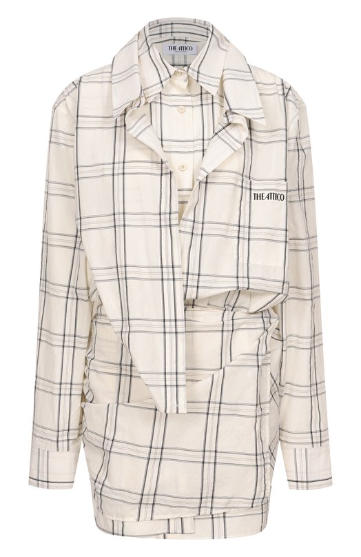 Хлопковое платье The Attico 260WCA00458/CCC125AA Бежевый 260WCA00458/CCC125AA