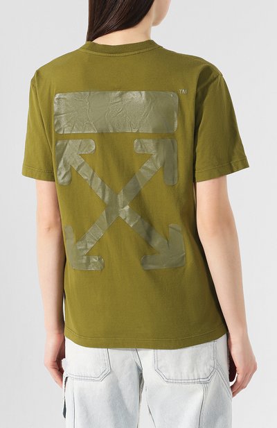 Хлопковая футболка OFF-WHITE, арт. 0WAA049R20F291254343, фото 4
