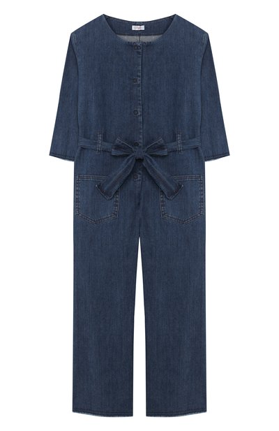 Джинсовый комбинезон с поясом IL GUFO, арт. P19ST053J0003/10A-12A, фото 1