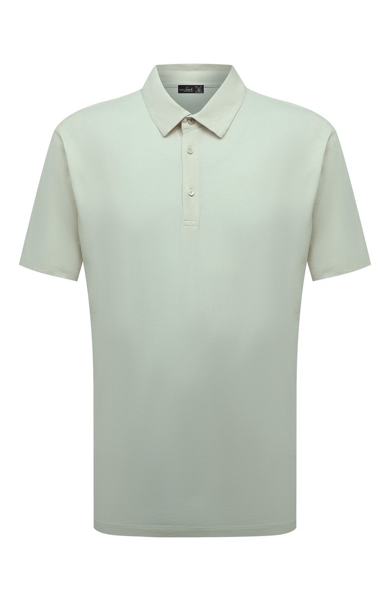 Мужское хлопковое поло VAN LAACK салатового цвета, арт. PAP0S/Z20044/3XL | Фото 1 (Рукава: Короткие; Длина (для топов): Стандартные; Материал внешний: Хлопок; Стили: Кэжуэл; Застежка: Пуговицы; Принт: Без принта; Мужское Кросс-КТ: Футболка-одежда; Автоматизация состава: Проставлено; Автоматизация ТО: Проставлено; Детали: Без декора)