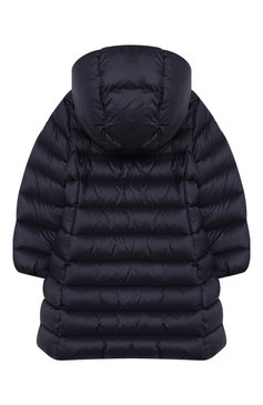 Детского пуховое пальто MONCLER темно-синего цвета, арт. G2-951-1C505-10-53048 | Фото 2 (Материал внешний: Синтетический материал; Кросс-КТ НВ: Куртки; Материал сплава: Проставлено; Нос: Не проставлено; Материал утеплителя: Пух и перо; Материал подклада: Хлопок; Ростовка одежда: 12 мес | 80 см, 18 мес | 86 см, 24 мес | 92 см, 36 мес | 98 см)