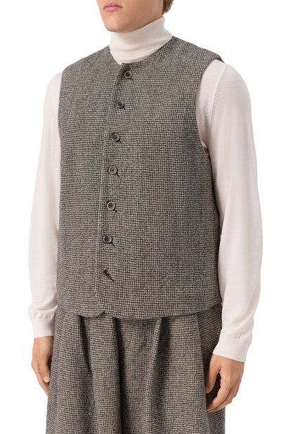 Жилет изо льна и шерсти UMA WANG светло-коричневого цвета по цене 121500 руб., арт. A9 M UM6526, фото 3 Жилет изо льна и шерсти UMA WANG, арт. A9 M UM6526, фото 3