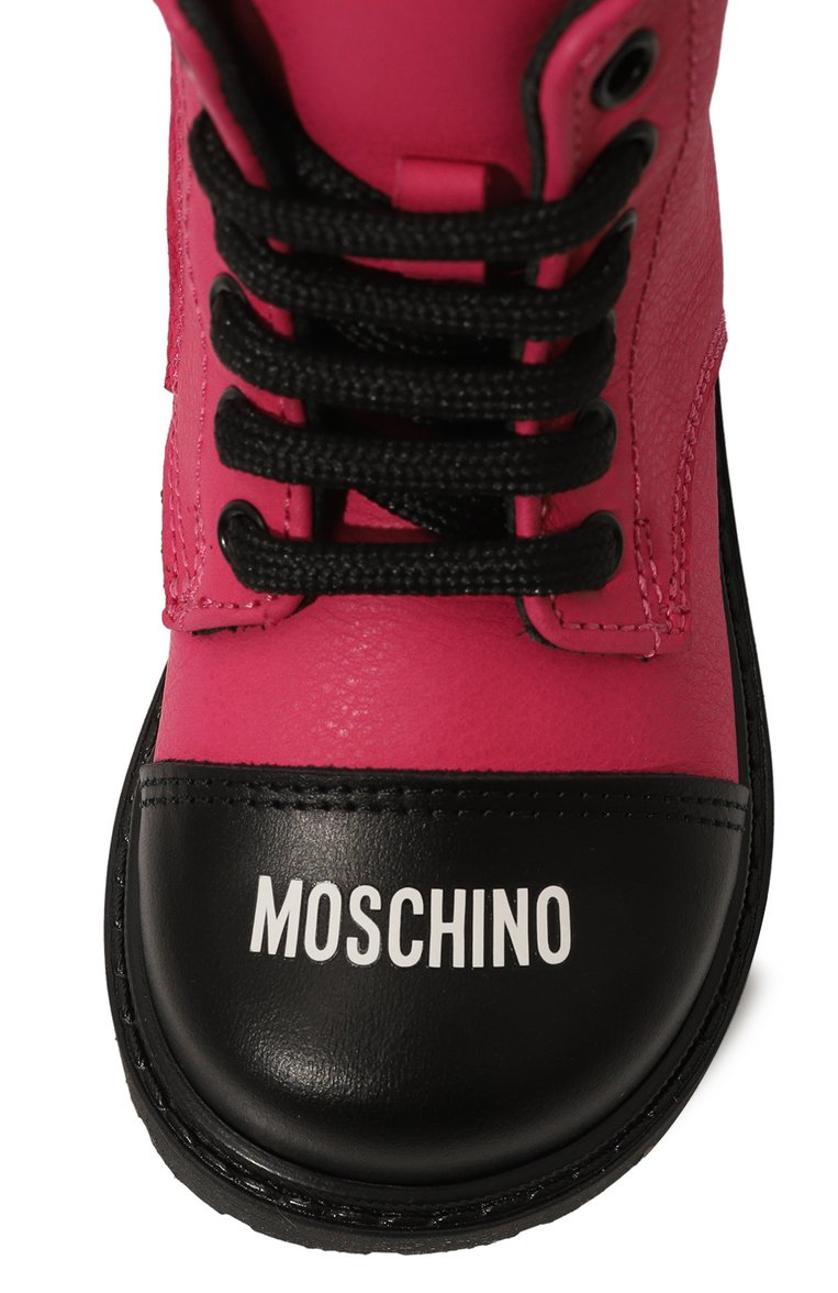 Кожаные ботинки MOSCHINO, арт. 78644/VAR1/18-27, фото 4