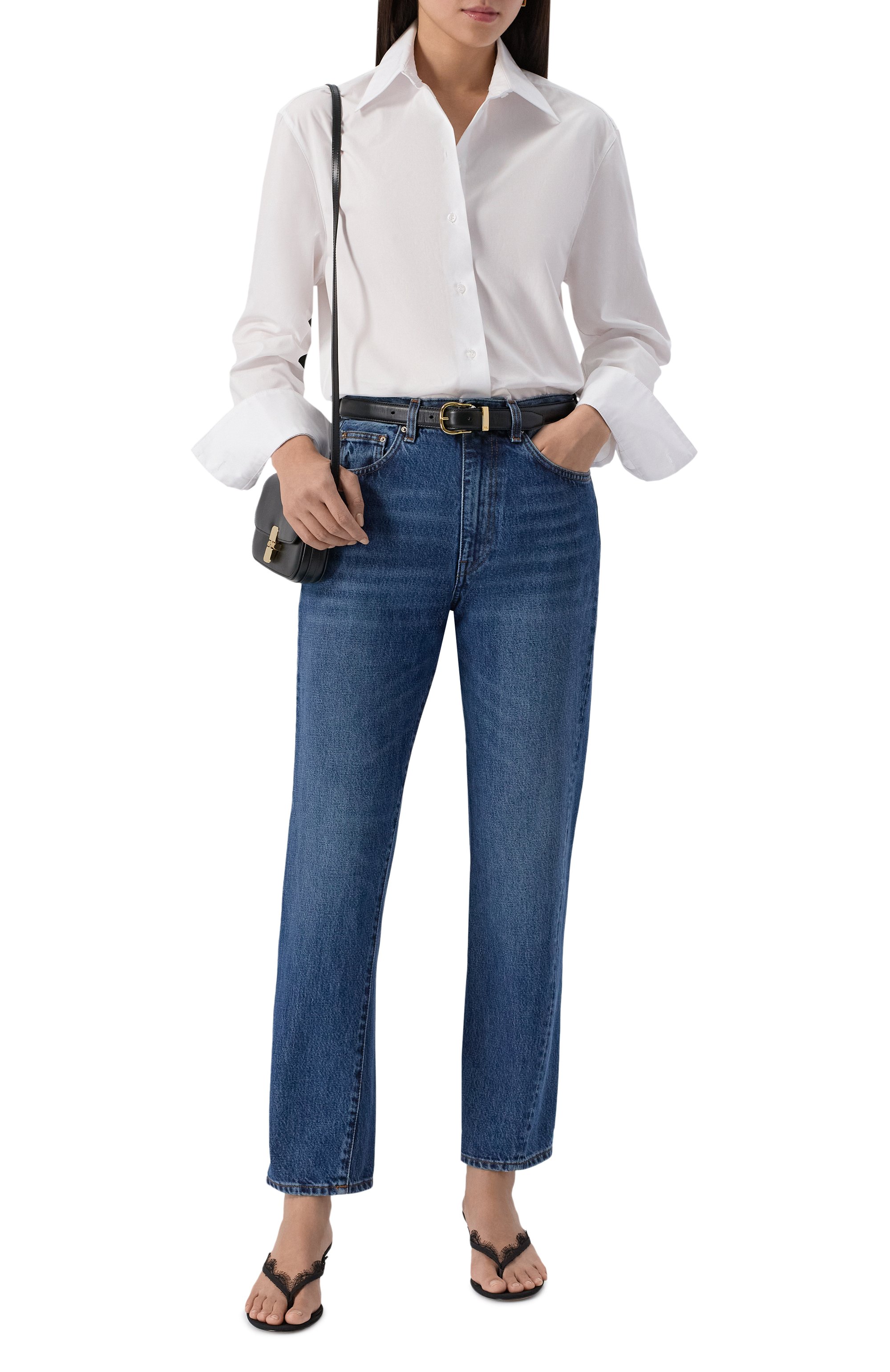 Хлопковая рубашка LOULOU DE SAISON белого цвета по цене 35150 руб., арт. ALIM, фото 2 Хлопковая рубашка LOULOU DE SAISON, арт. ALIM, фото 2