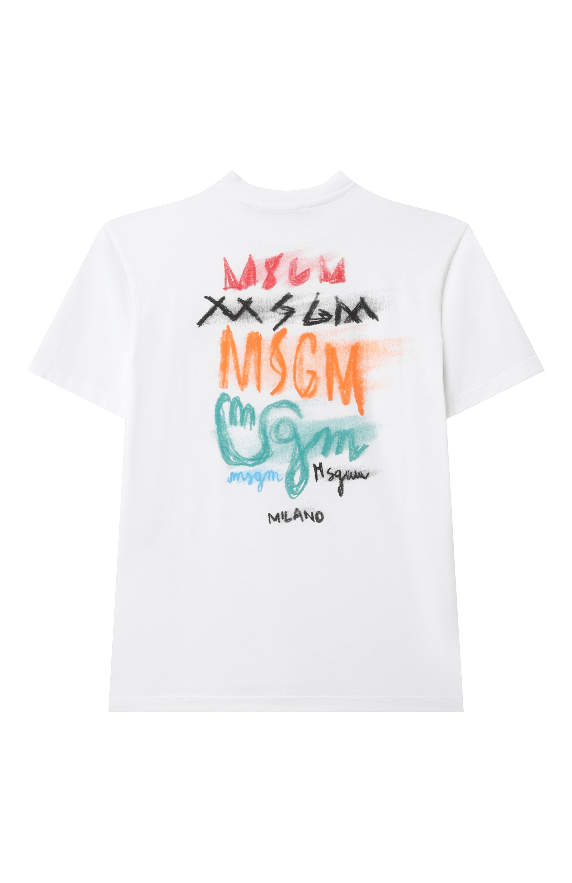 Хлопковая футболка MSGM KIDS, арт. S5MSJBTH279, фото 2