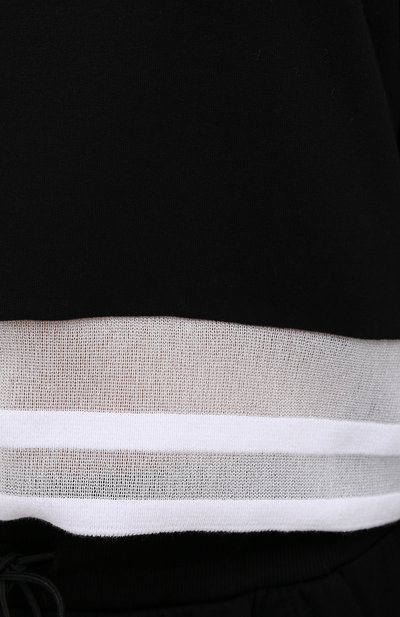 Худи HEROINE SPORT черно-белого цвета по цене 13150 руб., арт. HS-2-098/SUMMER 2020, фото 5 Худи HEROINE SPORT, арт. HS-2-098/SUMMER 2020, фото 5