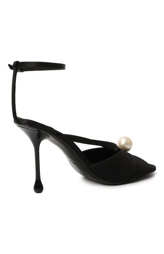 Текстильные босоножки Siva 95 Jimmy Choo SIVA95A0D Чёрный  SIVA95A0D Фото 5