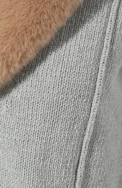 Хлопковый кардиган BLUMARINE светло-серого цвета по цене 149500 руб., арт. P422M439R, фото 5 Хлопковый кардиган BLUMARINE, арт. P422M439R, фото 5