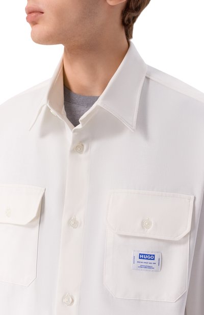 Хлопковая рубашка HUGO BLUE, арт. 50520001, фото 5