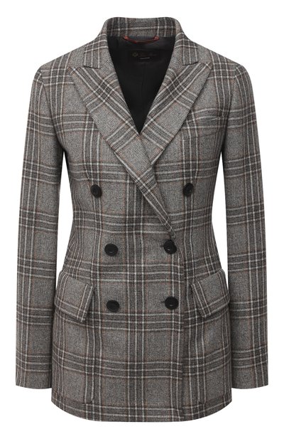 Жакет из кашемира и шелка LORO PIANA серого цвета по цене 499500 руб., арт. FAL2434, фото 1 Жакет из кашемира и шелка LORO PIANA, арт. FAL2434, фото 1