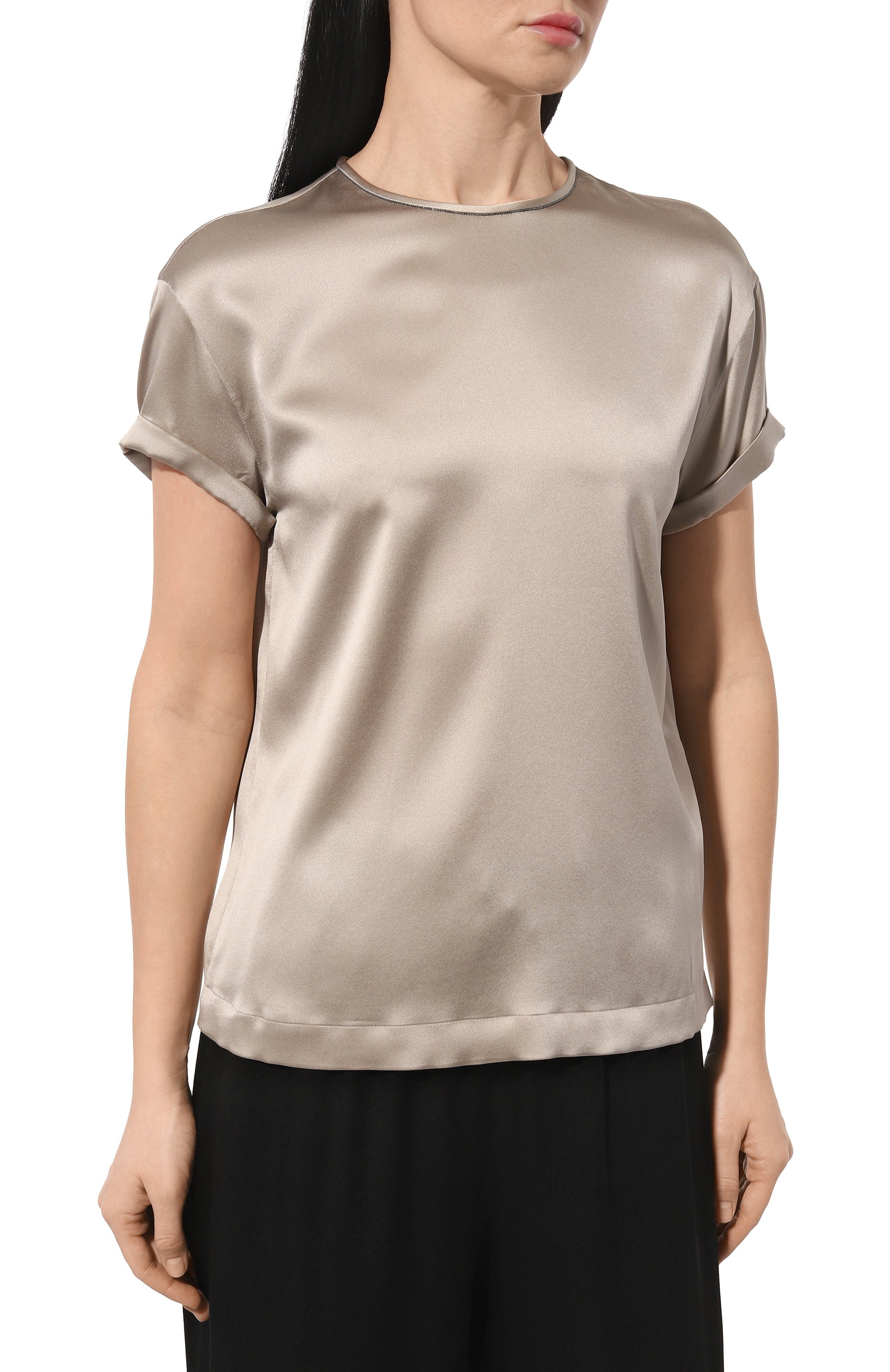 Шелковый топ BRUNELLO CUCINELLI, арт. M0C59B1008, фото 3