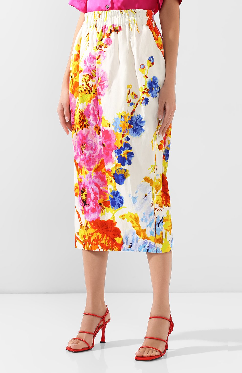 Юбка из смеси хлопка и вискозы DRIES VAN NOTEN кремового цвета по цене 66250 руб., арт. 201-30875-9059, фото 3 Юбка из смеси хлопка и вискозы DRIES VAN NOTEN, арт. 201-30875-9059, фото 3