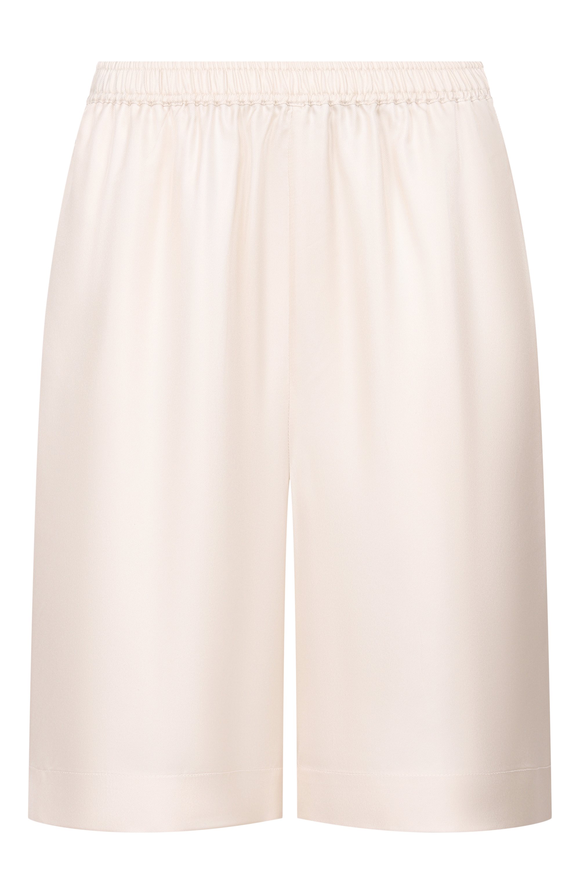 Атласные шорты LOULOU DE SAISON кремового цвета по цене 33950 руб., арт. ZINIA LDS, фото 1 Атласные шорты LOULOU DE SAISON, арт. ZINIA LDS, фото 1