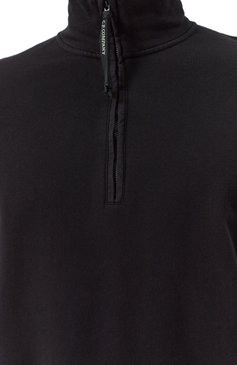 Мужской хлопковый свитшот C.P. COMPANY черного цвета, арт. 18CMSS125A110044G | Фото 5 (Длина (для топов): Стандартные; Материал сплава: Проставлено; Драгоценные камни: Проставлено; Рукава: Длинные; Стили: Кэжуэл; Принт: Без принта; Мужское Кросс-КТ: свитшот-одежда; Материал внешний: Хлопок)