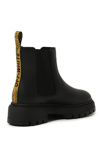 Кожаные челси OFF-WHITE черного цвета по цене 37600 руб., арт. 0GID001F23LEA001, фото 3 Кожаные челси OFF-WHITE, арт. 0GID001F23LEA001, фото 3