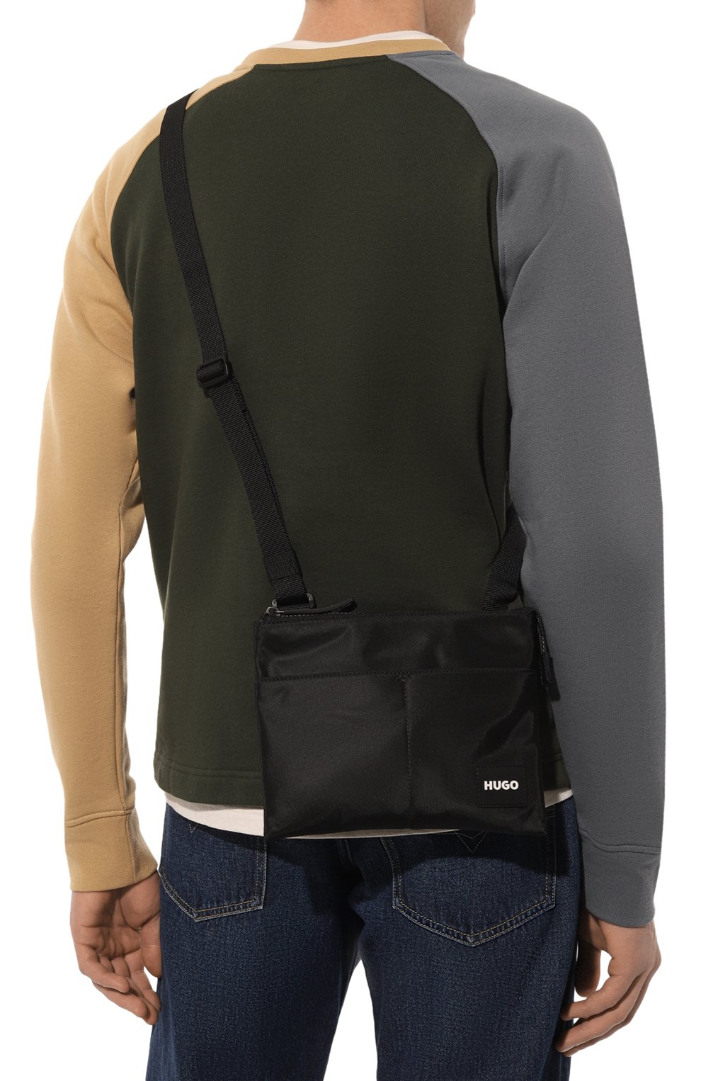 Текстильная сумка HUGO черного цвета по цене 7310 руб., арт. 50486219, фото 2 Текстильная сумка HUGO, арт. 50486219, фото 2