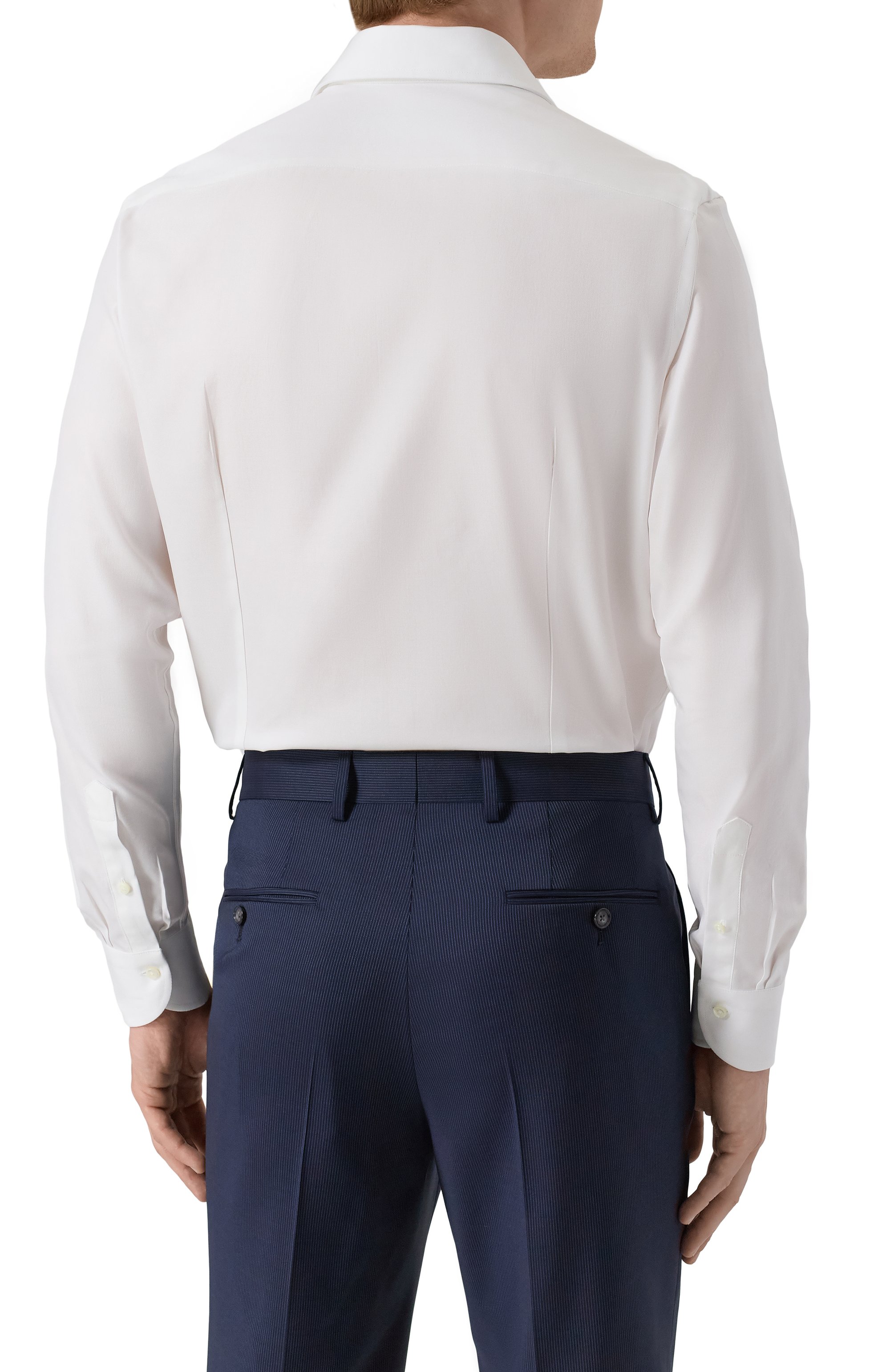 Хлопковая сорочка CANALI белого цвета по цене 36450 руб., арт. CCLX018/GA03312, фото 4 Хлопковая сорочка CANALI, арт. CCLX018/GA03312, фото 4