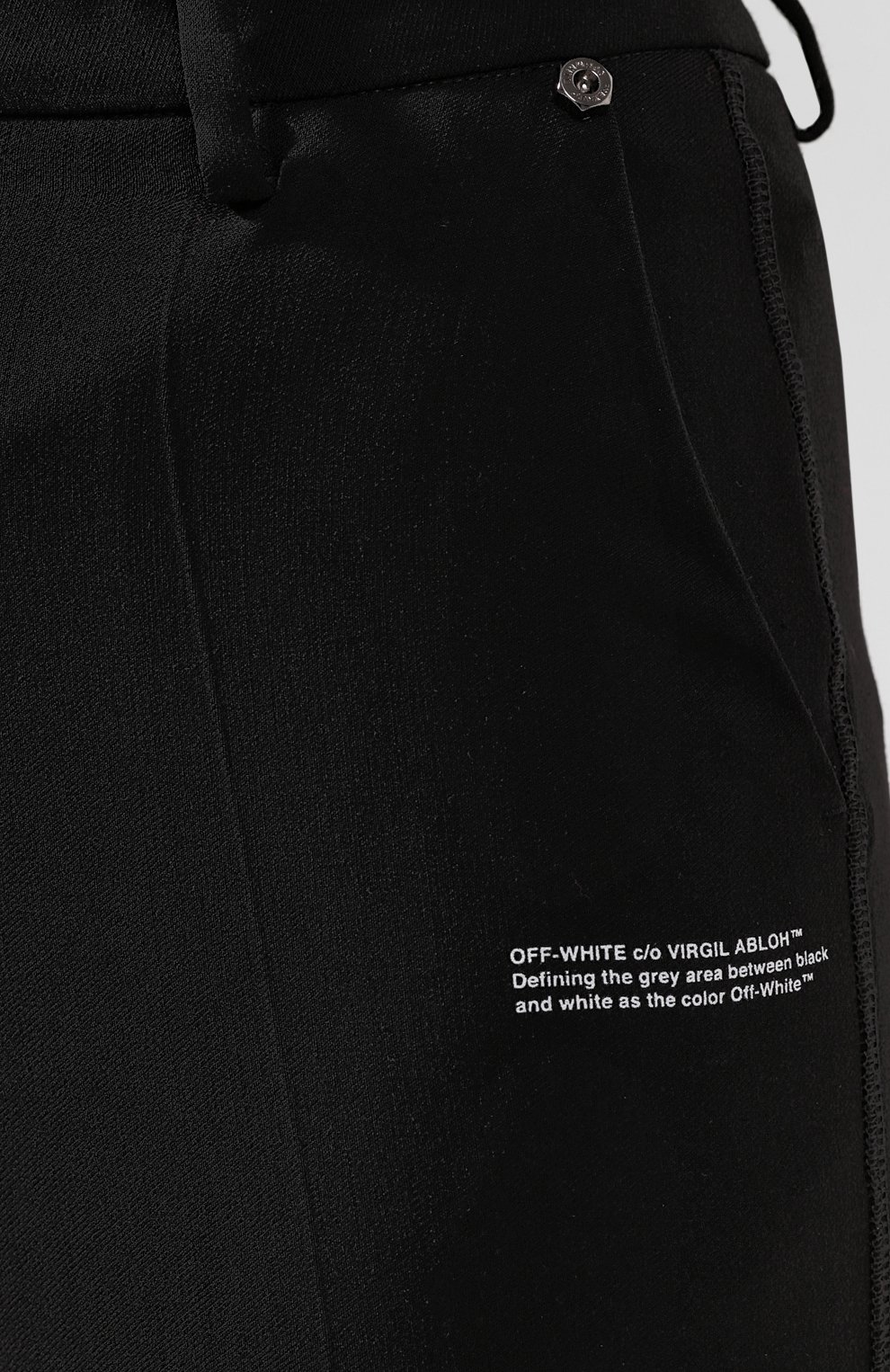Брюки из смеси шерсти и вискозы OFF-WHITE черного цвета по цене 56650 руб., арт. 0WCA060R205150681000, фото 5 Брюки из смеси шерсти и вискозы OFF-WHITE, арт. 0WCA060R205150681000, фото 5