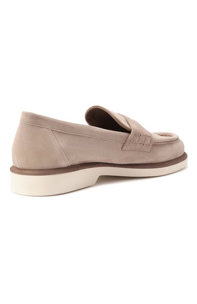 Замшевые пенни-лоферы SANTONI, арт. WUQG59818BIASLH0, фото 5