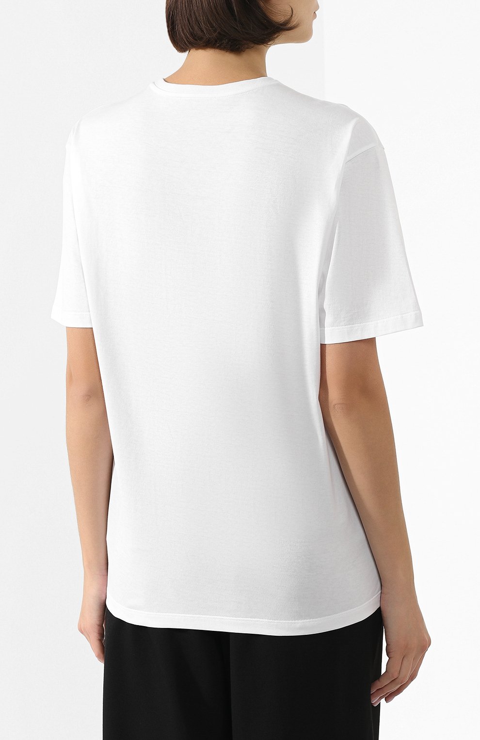 Хлопковая футболка ALEXANDER MCQUEEN белого цвета по цене 29050 руб., арт. 620650/QZABD, фото 4 Хлопковая футболка ALEXANDER MCQUEEN, арт. 620650/QZABD, фото 4