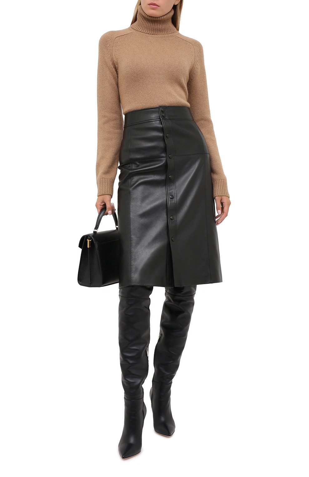 Кожаная юбка SAINT LAURENT, арт. 624536/Y50A2, фото 2