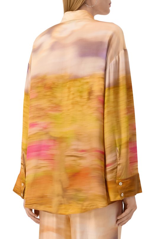 Атласная рубашка Pinko 104864/A2G0 Бежевый  104864/A2G0 Фото 4