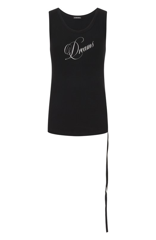 Хлопковая майка Ann Demeulemeester B0013829/FA659 Чёрный B0013829/FA659