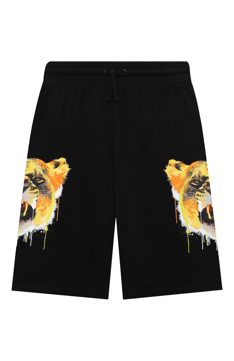 Детские хлопковы�е шорты MARCELO BURLON KIDS OF MILAN черного цвета, арт. 21E/B/MB/3202/0020/8-14Y | Фото 1 (Мальчики Кросс-КТ: Шорты-одежда; Материал внешний: Хлопок; Региональные ограничения белый список (Axapta Mercury): RU; Нос: Не проставлено; Ростовка одежда: 10 - 11 лет | 140 - 146см, 12 лет | 152 см, 13 - 15 лет | 158 см, 8 лет | 128 см)