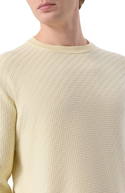 Джемпер из хлопка и шелка BRIONI кремового цвета по цене 136500 руб., арт. UMQ90L/PAK22, фото 5 Джемпер из хлопка и шелка BRIONI, арт. UMQ90L/PAK22, фото 5