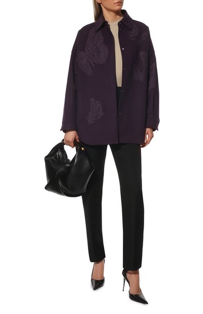 Куртка из шерсти и кашемира VALENTINO фиолетового цвета по цене 475000 руб., арт. XB3CIAR96JA, фото 2 Куртка из шерсти и кашемира VALENTINO, арт. XB3CIAR96JA, фото 2