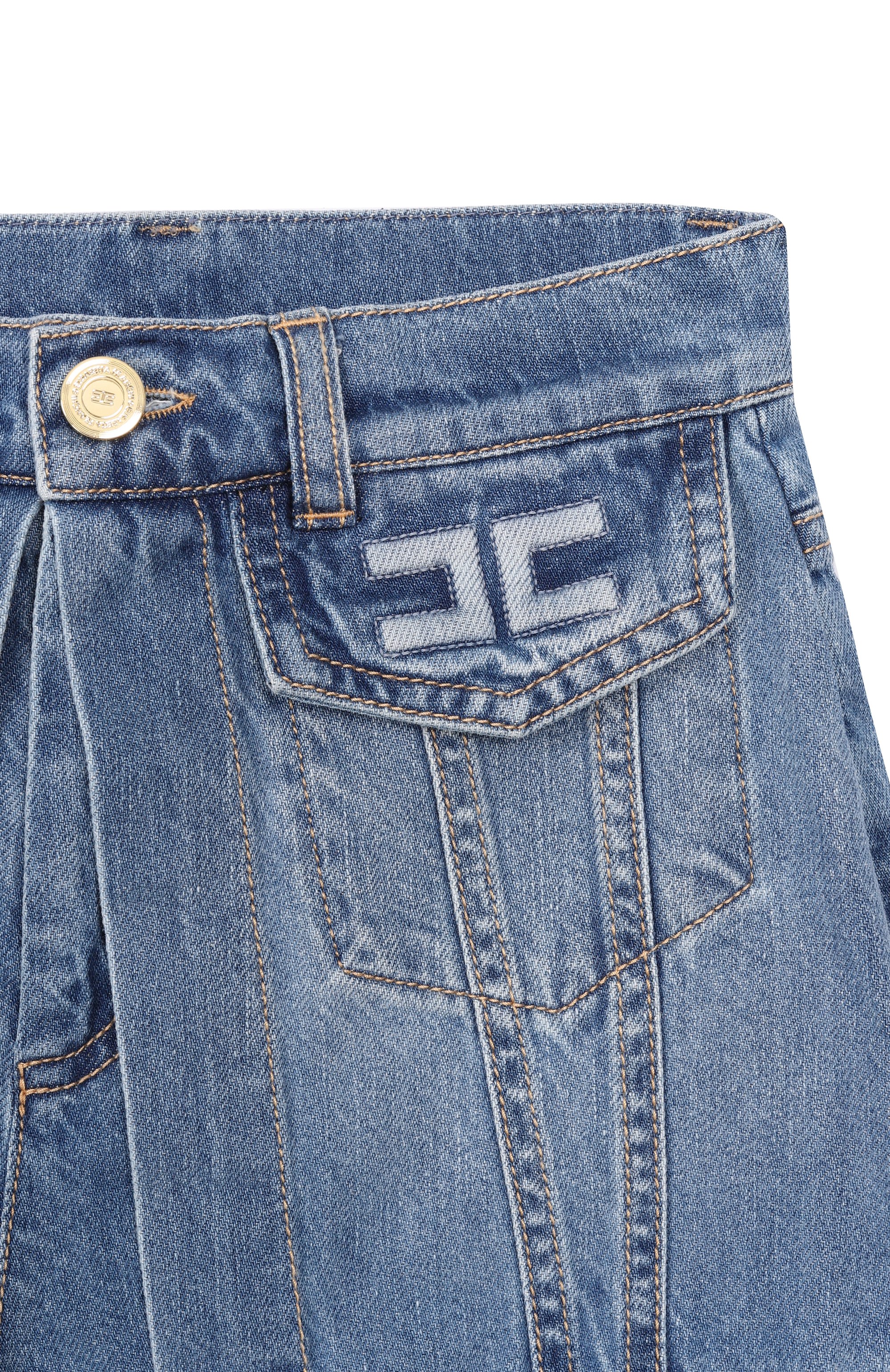 Джинсовые шорты ELISABETTA FRANCHI LA MIA BAMBINA, арт. EFBE0760/DF011_001, фото 3