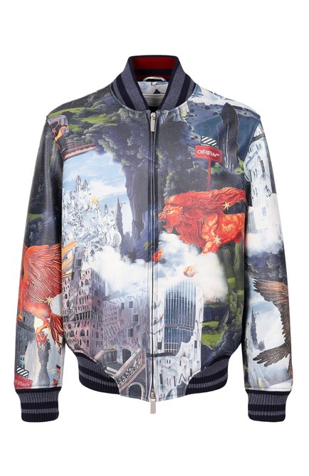 Мужской кожаный бомбер OFF-WHITE, арт. 0MJA13JF25LEA003