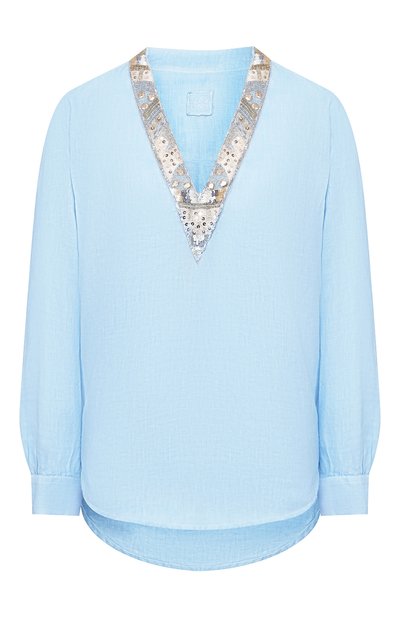 Льняная блузка 120% LINO, арт. R0W1357/B317/S02, фото 1