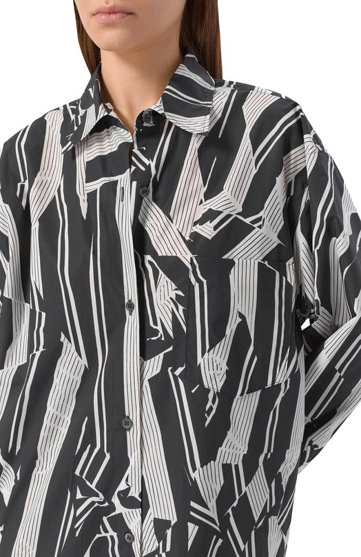 Хлопковое платье Dries Van Noten 131031/3003 Чёрно-белый  131031/3003 Фото 4