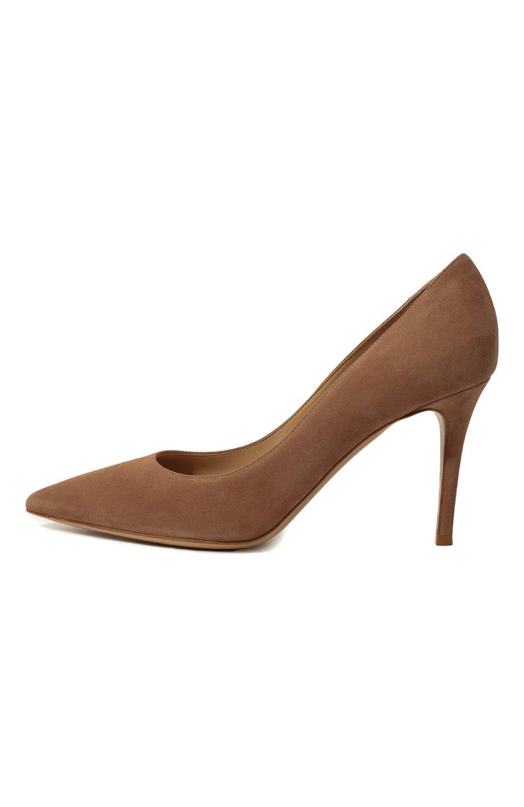 Женские замшевые туфли gianvito 85 GIANVITO ROSSI бежевого цвета, арт. G24580.85RIC.CAMPRAL | Фото 4 (Материал внутренний: Натуральная кожа; Статус проверки: Проверено, Проверена категория; Материал внешний: Замша, Натуральная кожа; Каблук тип: Шпилька; Региональные ограничения белый список (Axapta Mercury): RU; Каблук высота: Высокий; Подошва: Плоская; Драгоценные камни: Проставлено; Материал сплава: Проставлено, Проверено; толщина подошвы: 0,5; ширина носка стельки: 7,3, 7,5, 7,6, 7,7, 7,8, 7, 7,2)