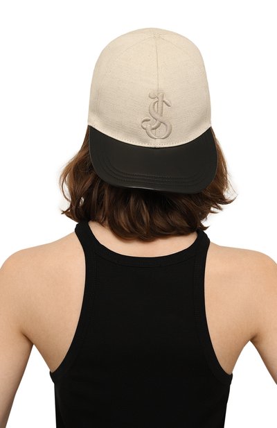 Бейсболка из хлопка и льна JIL SANDER, арт. J01TC0101/J46421, фото 2