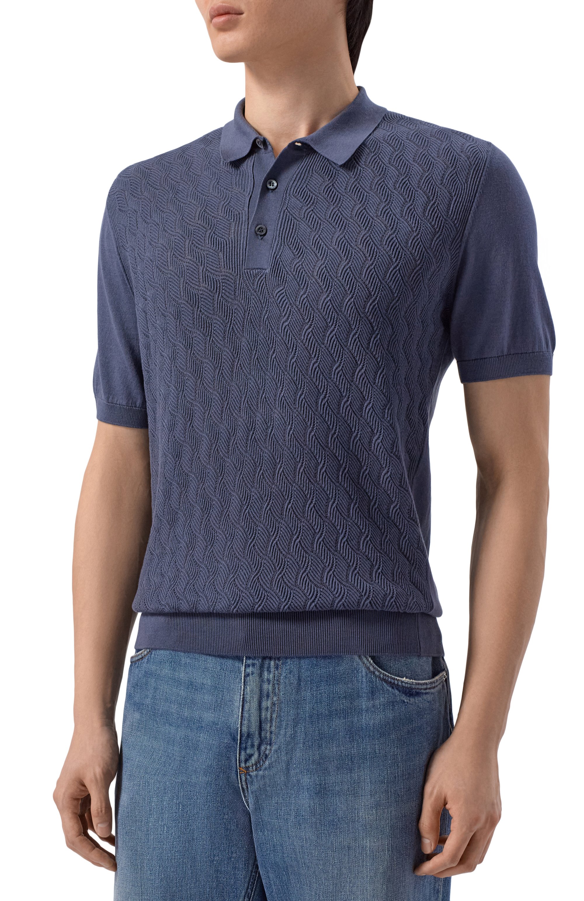 Поло из шелка и хлопка CORNELIANI, арт. 27M554/2725167, фото 3