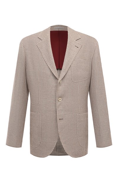 Мужской пиджак изо льна и шерсти BRUNELLO CUCINELLI, арт. MS4607BND