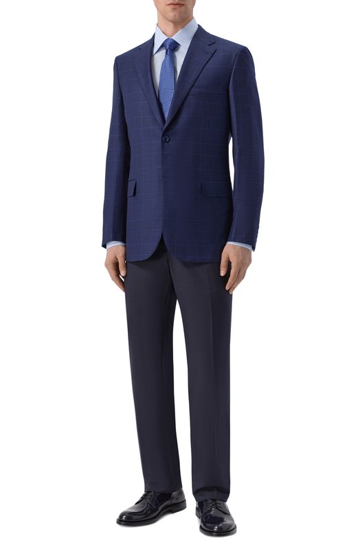 Шерстяной пиджак Brioni RG0D0X/PDA15 Синий  RG0D0X/PDA15 Фото 2