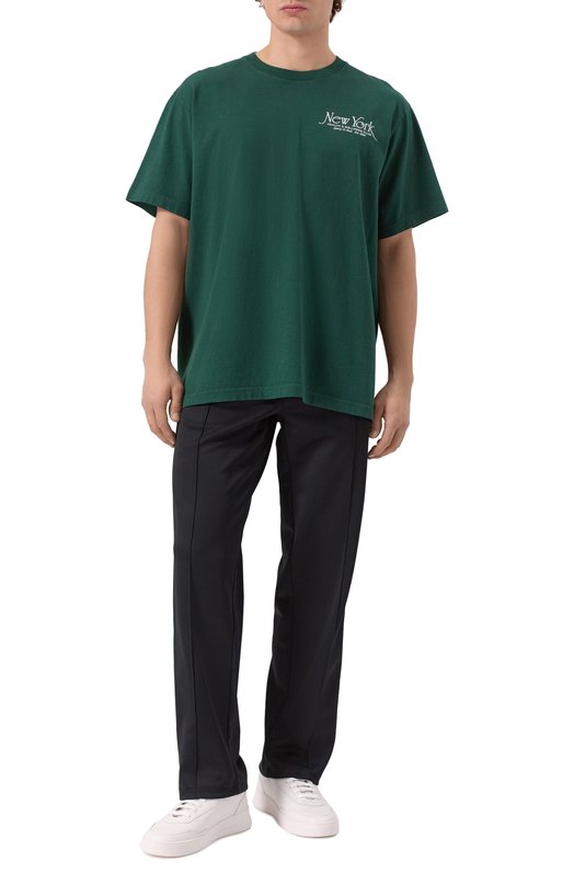 Хлопковая футболка Sporty and Rich T0043606034GR10 Зелёный  T0043606034GR10 Фото 2