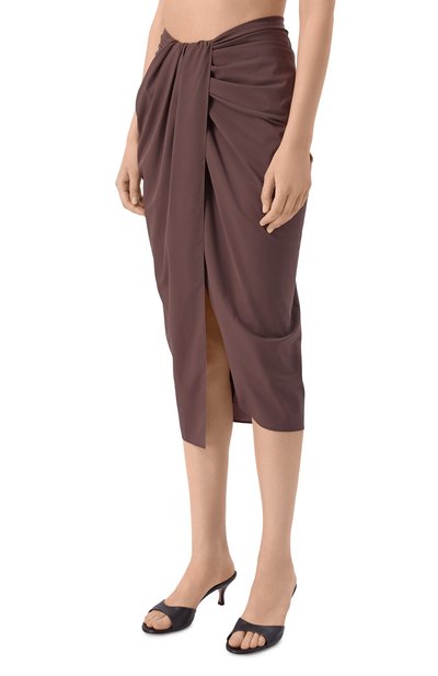 Юбка JACQUEMUS коричневого цвета по цене 65650 руб., арт. 25ESKW00084/BW00565, фото 3 Юбка JACQUEMUS, арт. 25ESKW00084/BW00565, фото 3