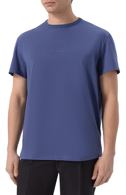 Хлопковая футболка Maison Margiela S30GC0701/S22816 Синий  S30GC0701/S22816 Фото 3