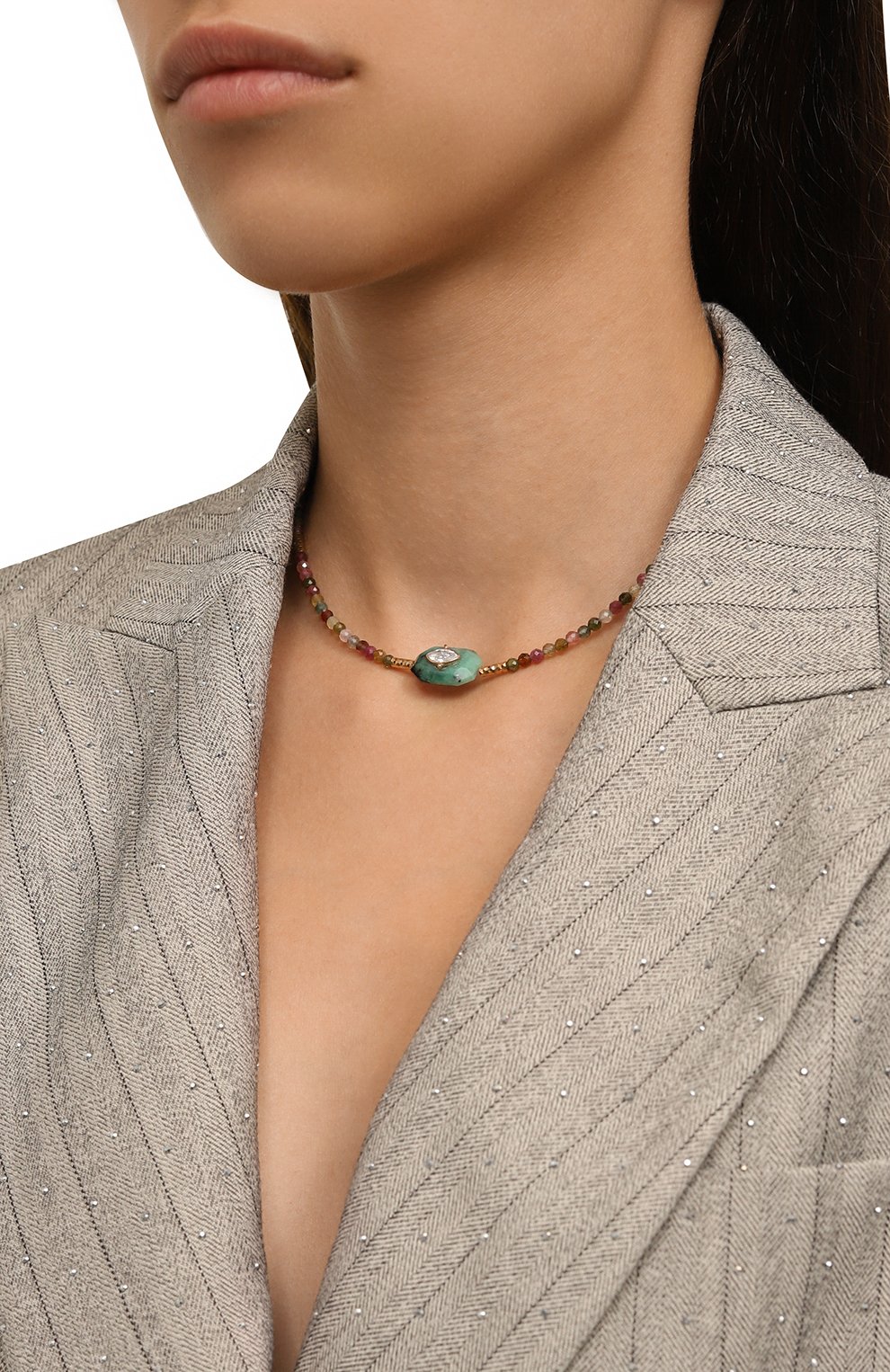 Колье HANKA_IN, арт. INS-CH-T0U-EMER-CZ-1M, фото 2