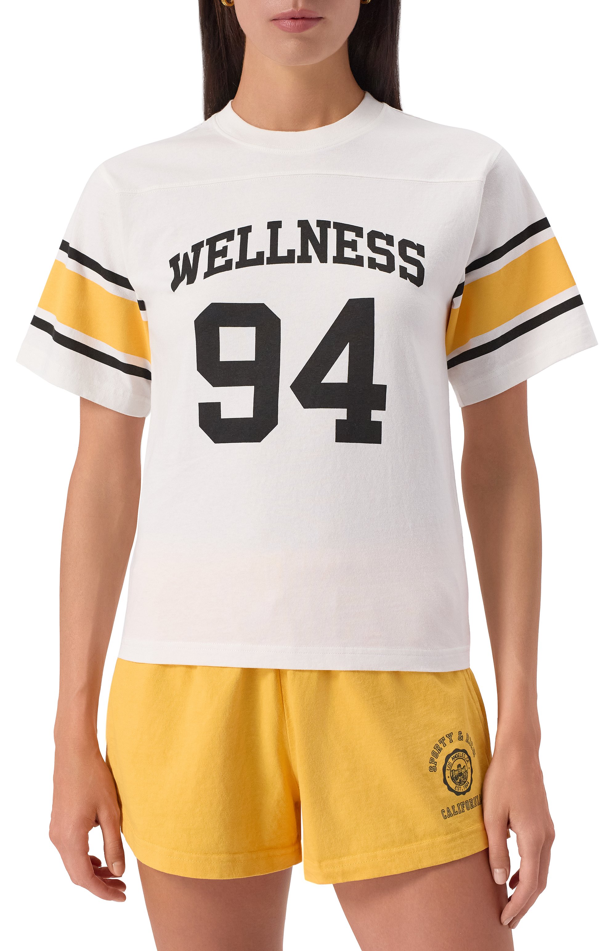 Хлопковая футболка SPORTY AND RICH, арт. T0039622037WH43, фото 3