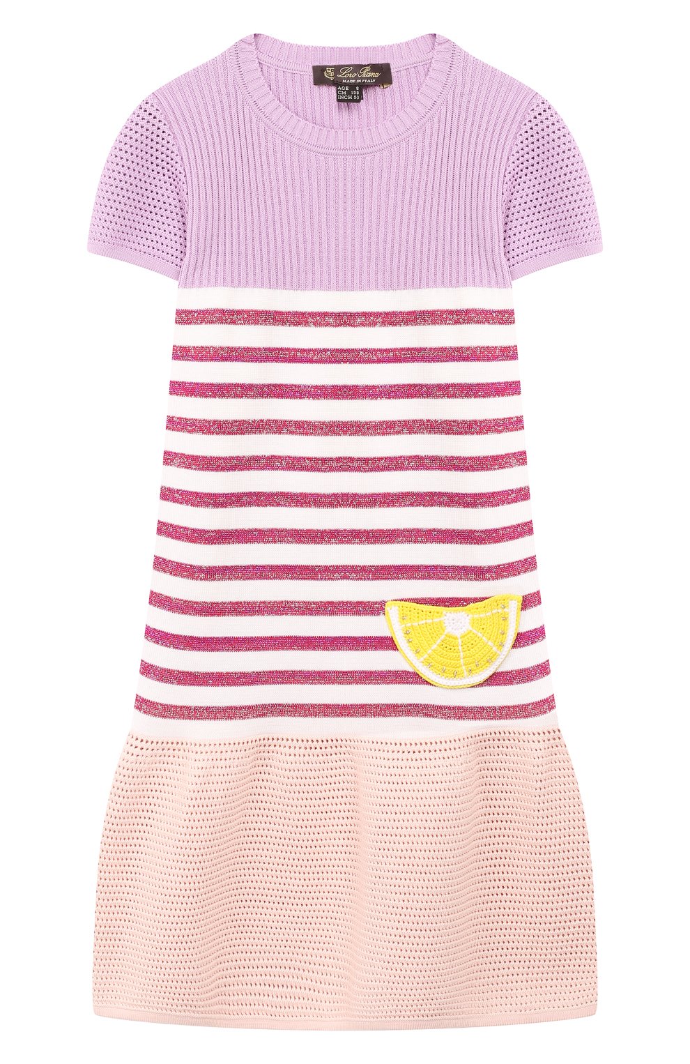 Платье из хлопка и шелка LORO PIANA сиреневого цвета по цене 71700 руб., арт. FAI4749, фото 1 Платье из хлопка и шелка LORO PIANA, арт. FAI4749, фото 1