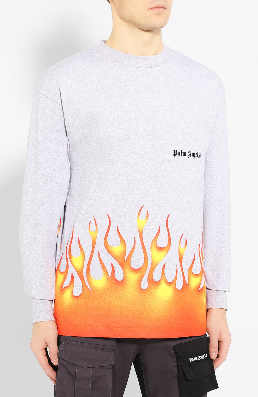 Хлопковый лонгслив PALM ANGELS, арт. PMAB002R204130340888, фото 3